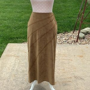 Norton McNaughton long suede look skirt. 6P